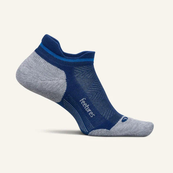 Feetures - Elite Max Cushion No Show Tab - Navy Mist - Blauw-Grijs