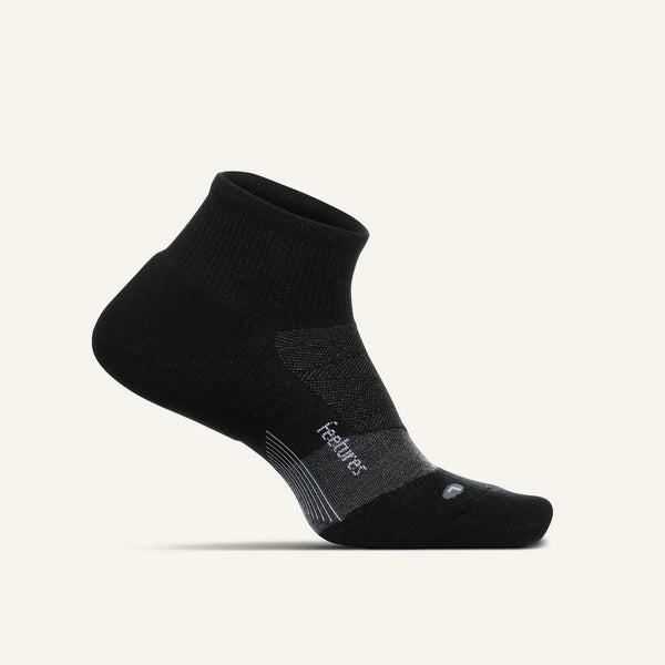 Feetures - Merino 10 Ultra Light Quarter  - Charcoal - Donkergrijs