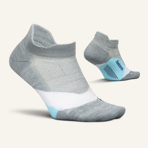 Feetures - Elite Light Cushion No Show Tab Gray Sky - Lichtgrijs