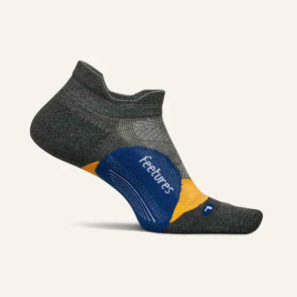 Feetures - Elite Light Cushion No Show Tab Iron Seal - Grijs