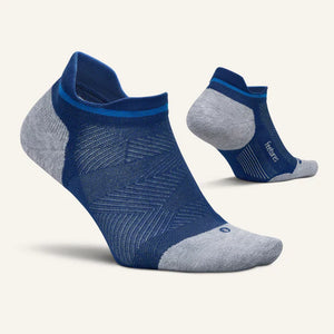 Feetures - Elite Max Cushion No Show Tab - Navy Mist - Blauw-Grijs