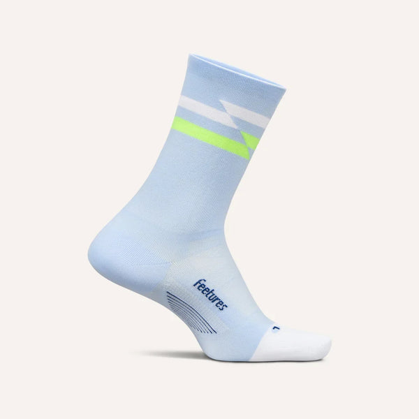 Feetures - Elite Ultra Light Mini Crew - Day Track - Blauw-Geel-Wit